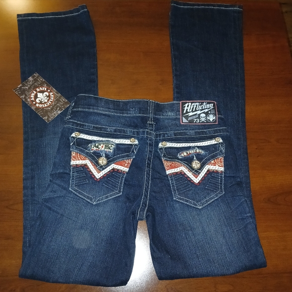 NWT Affliction Woman Jeans Jade Drifter Jean - Picture 8 of 10